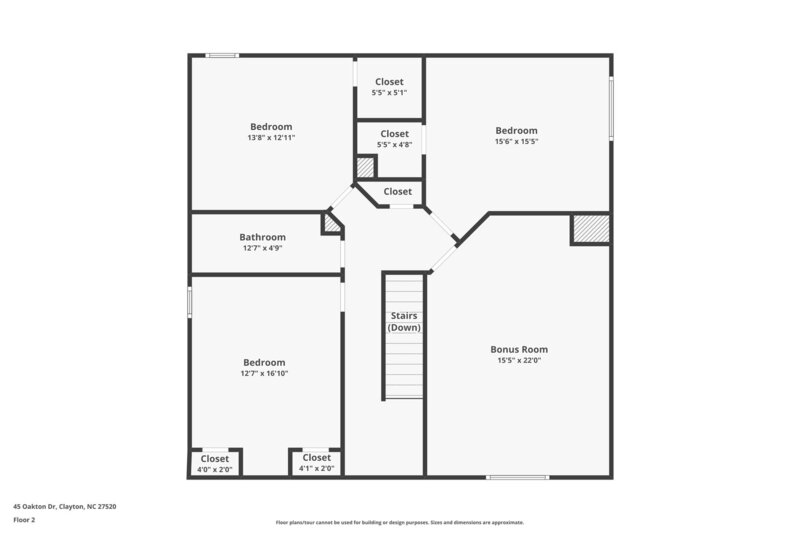 2,155/Mo, 45 Oakton Dr Clayton, NC 27520 Floorplan View 2