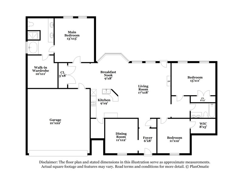 1,935/Mo, 202 Vinson Ridge Ln Clayton, NC 27527 Floor Plan View