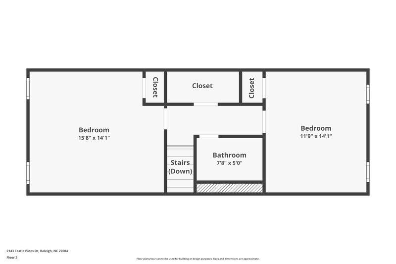 2,110/Mo, 2143 Castle Pines Dr Raleigh, NC 27604 Floor Plan View 2