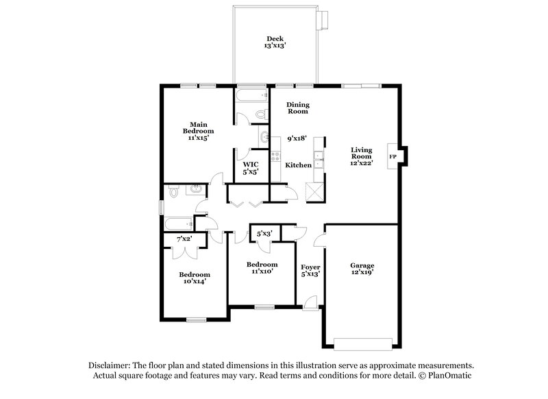 1,860/Mo, 5515 Scenic Brook Ln Raleigh, NC 27616 Floorplan View