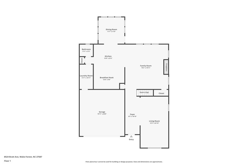 3,150/Mo, 8524 Bratt Ave Wake Forest, NC 27587 Floor Plan View