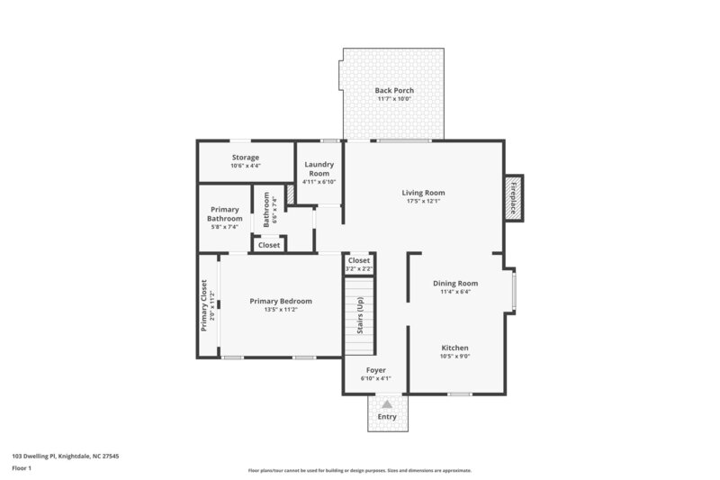 1,835/Mo, 103 Dwelling Pl Knightdale, NC 27545 Floorplan View