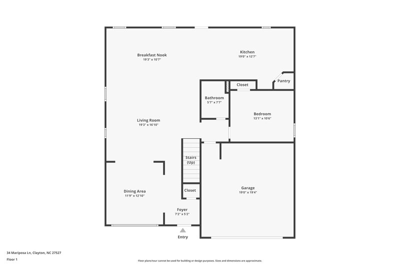 2,135/Mo, 34 Mariposa Ln Clayton, NC 27527 Floor Plan View 2