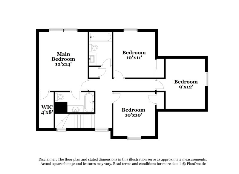 1,880/Mo, 6205 Saybrooke Dr Raleigh, NC 27604 Floor Plan View 2