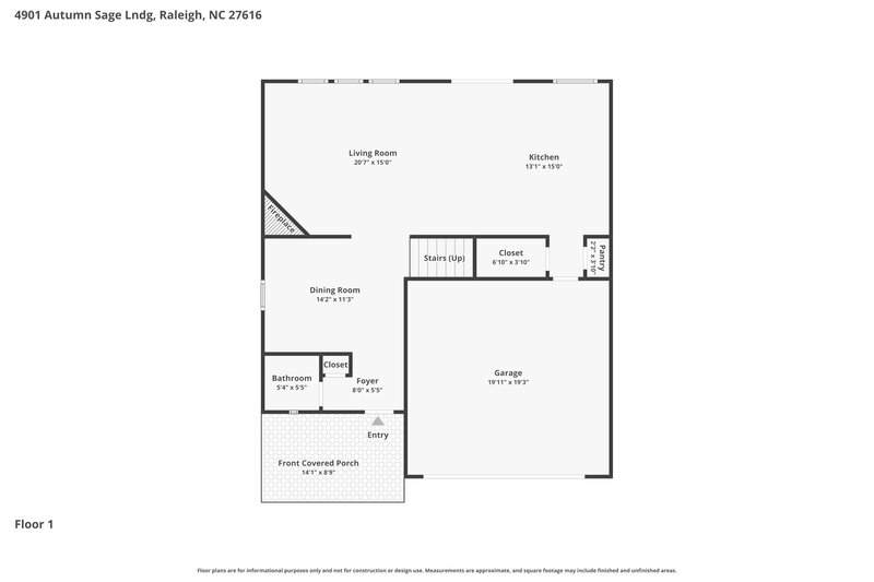 2,255/Mo, 4901 Autumn Sage Lndg Raleigh, NC 27616 Floor Plan View