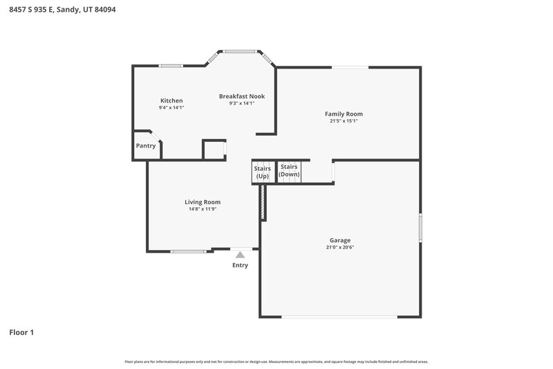 3,085/Mo, 8457 S 935 E Sandy, UT 84094 Floor Plan View 2