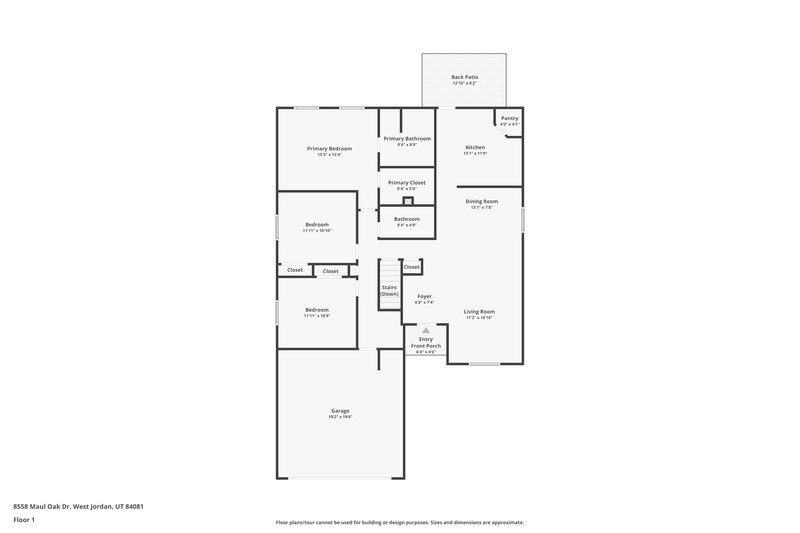 2,865/Mo, 8558 Maul Oak Dr West Jordan, UT 84081 Floor Plan View 2