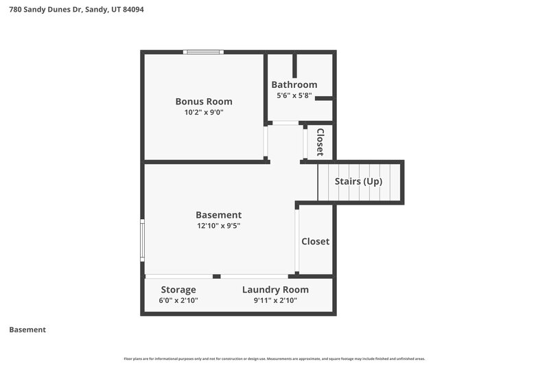 2,955/Mo, 780 Sandy Dunes Dr Sandy, UT 84094 Floorplan View