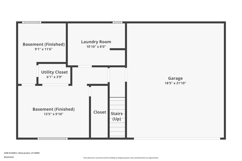 2,240/Mo, 5496 W 6600 S West Jordan, UT 84081 Floor Plan View