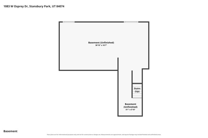 2,250/Mo, 1083 W Osprey Dr Stansbury Park, UT 84074 Floor Plan View