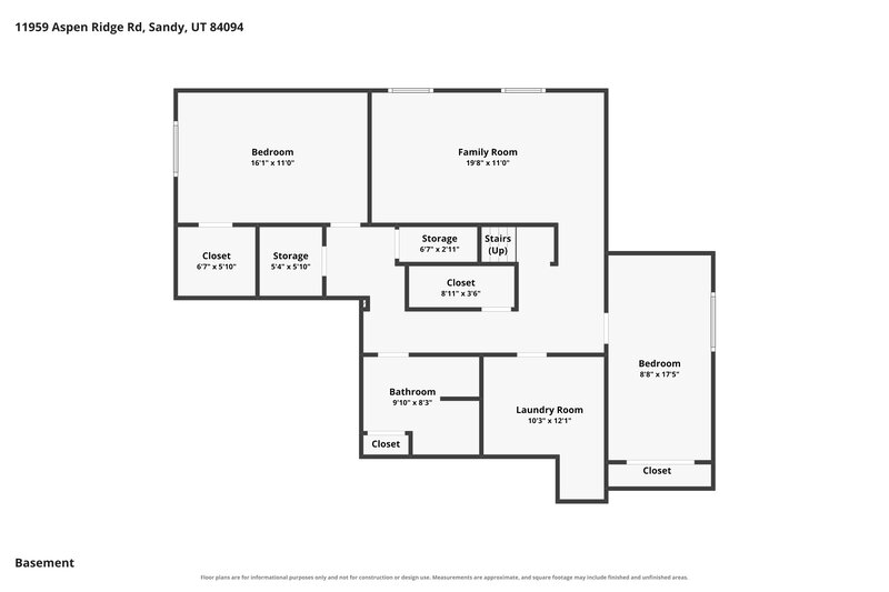 3,070/Mo, 11959 Aspen Ridge Rd Sandy, UT 84094 Floor Plan View