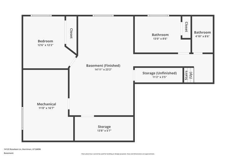 2,700/Mo, 14122 Rosaleen Ln Herriman, UT 84096 Floor Plan View