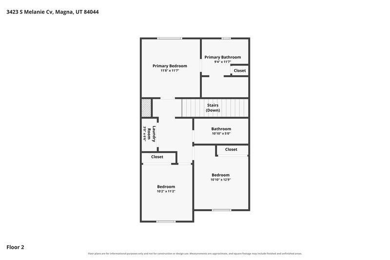 2,435/Mo, 3423 S Melanie Cove Magna, UT 84044 Floor Plan View 2