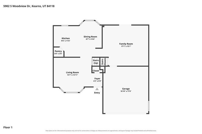 0/Mo, 5902 South Woodview Dr Salt Lake City, UT 84118 Floor Plan View