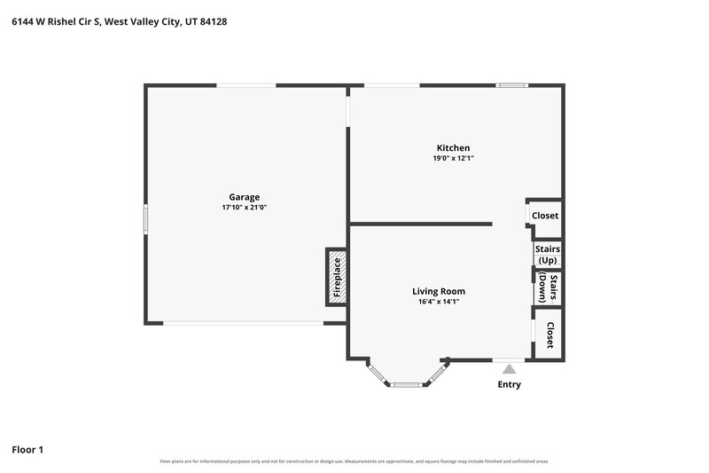 2,565/Mo, 6144 W Rishel Cir West Valley City, UT 84128 Floor Plan View 2