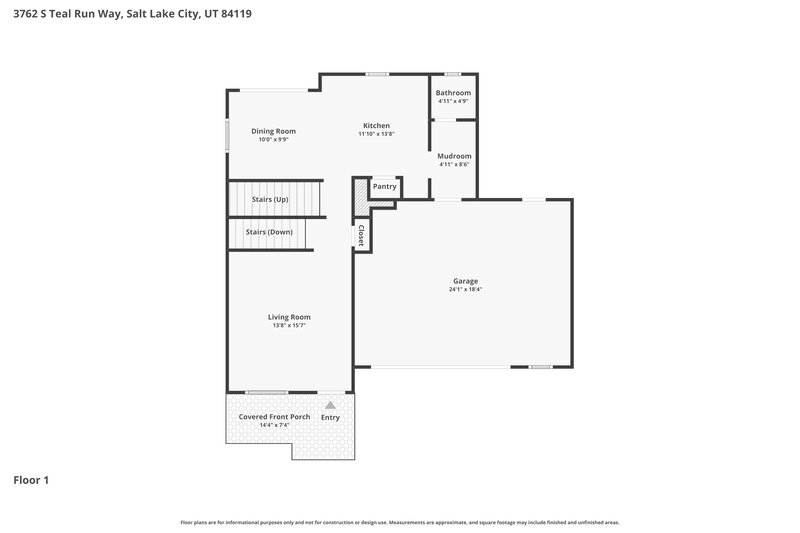 2,915/Mo, 3762 S Teal Run Way South Salt Lake, UT 84119 Floor Plan View 2