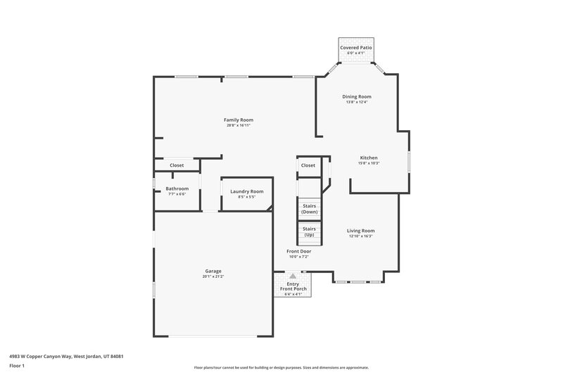 3,110/Mo, 4983 W Copper Canyon Way West Jordan, UT 84081 Floor Plan View
