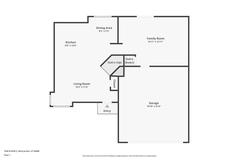 2,595/Mo, 1658 W 8430 S West Jordan, UT 84088 Floorplan View