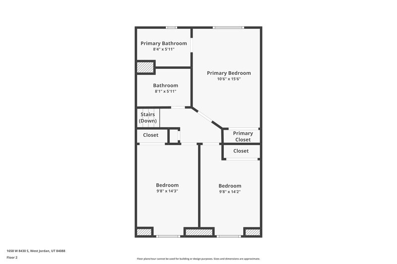2,595/Mo, 1658 W 8430 S West Jordan, UT 84088 Floorplan View 2