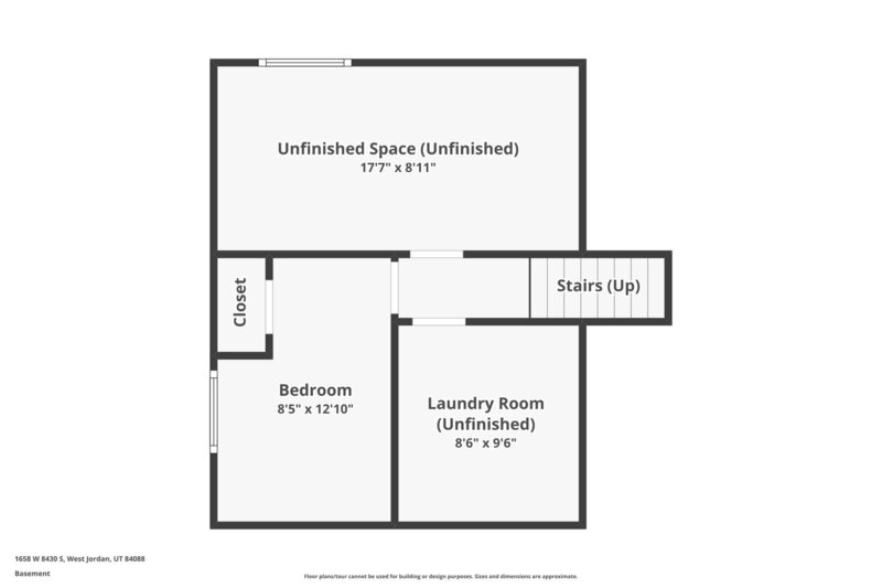2,595/Mo, 1658 W 8430 S West Jordan, UT 84088 Floorplan View 3