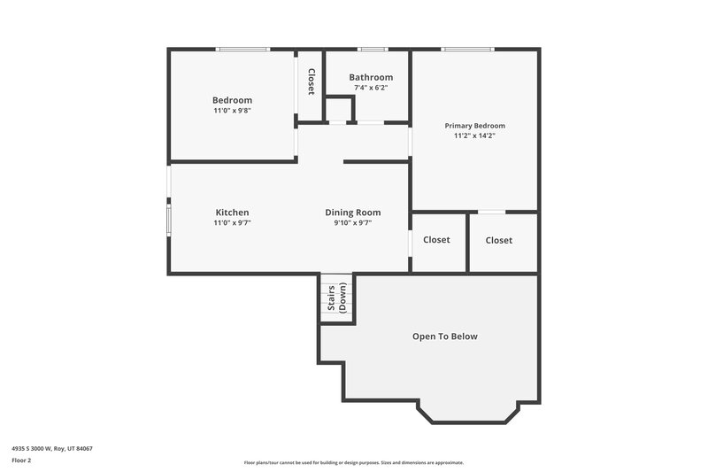2,450/Mo, 4935 S 3000 W Roy, UT 84067 Floor Plan View 2