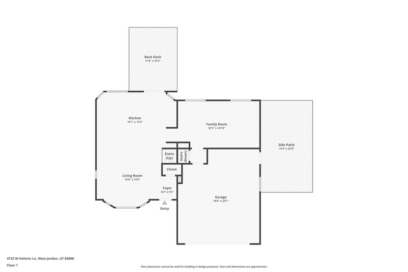 2,835/Mo, 4732 West Helenic Lane West Jordan, UT 84088 Floor Plan View