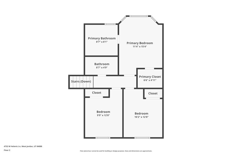 2,835/Mo, 4732 West Helenic Lane West Jordan, UT 84088 Floor Plan View 2
