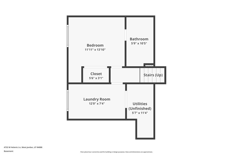 2,835/Mo, 4732 West Helenic Lane West Jordan, UT 84088 Floor Plan View 3