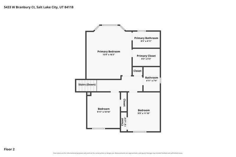 3,050/Mo, 5433 W Branbury Ct Salt Lake City, UT 84118 Floor Plan View 2