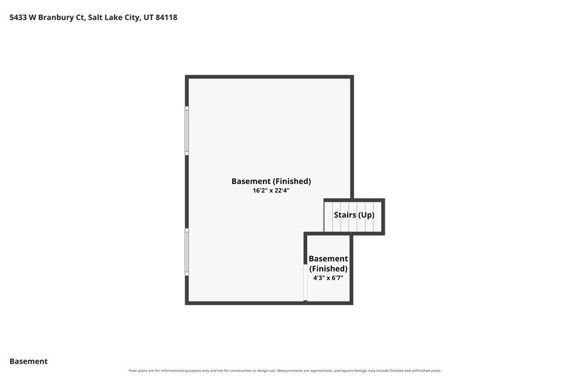 3,050/Mo, 5433 W Branbury Ct Salt Lake City, UT 84118 Floor Plan View 3