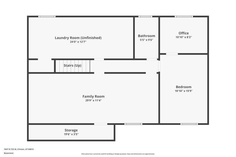 2,350/Mo, 1847 N 725 W Clinton, UT 84015 Floorplan View