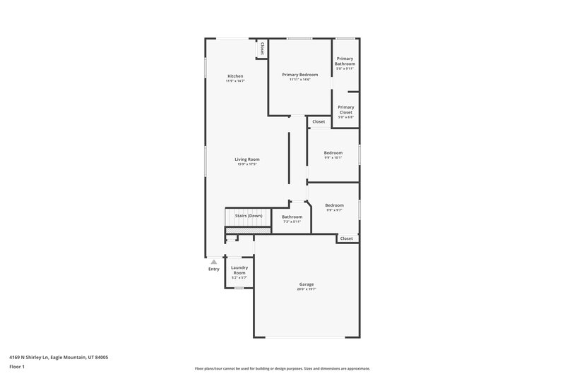 2,190/Mo, 4169 N Shirley Ln Eagle Mountain, UT 84005 Floorplan View