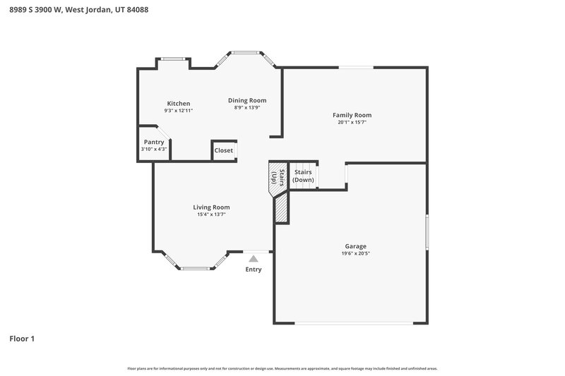 2,855/Mo, 8989 S 3900 W West Jordan, UT 84088 Floor Plan View