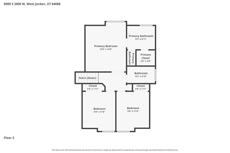 2,855/Mo, 8989 S 3900 W West Jordan, UT 84088 Floor Plan View 2