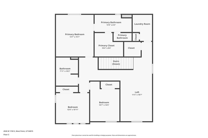 2,765/Mo, 4526 W 1150 S West Point, UT 84015 Floor Plan View 2