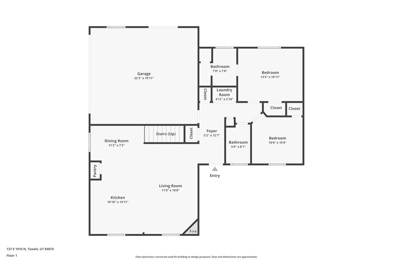 2,630/Mo, 137 E 1910 N Tooele, UT 84074 Floor Plan View