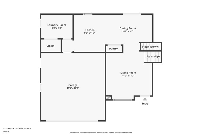 2,525/Mo, 2353 N 400 W Harrisville, UT 84414 Floorplan View