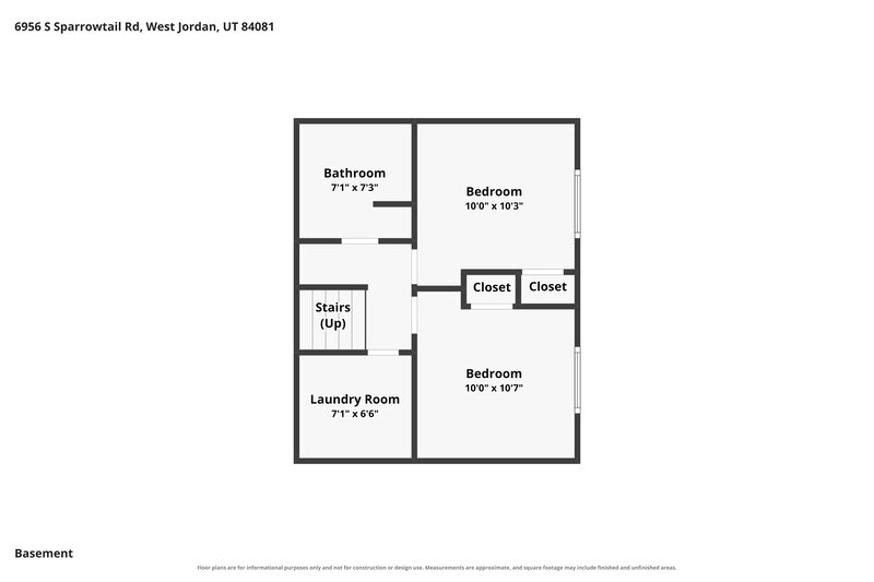 2,855/Mo, 6956 S Sparrowtail Rd West Jordan, UT 84081 Floor Plan View