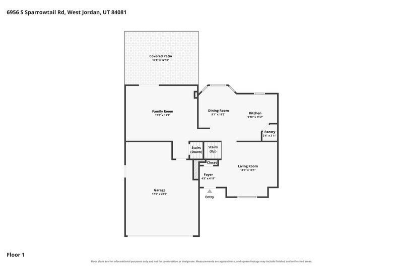 2,855/Mo, 6956 S Sparrowtail Rd West Jordan, UT 84081 Floor Plan View 2