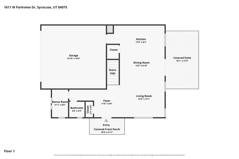 2,720/Mo, 1611 W Parkview Dr Syracuse, UT 84075 Floor Plan View