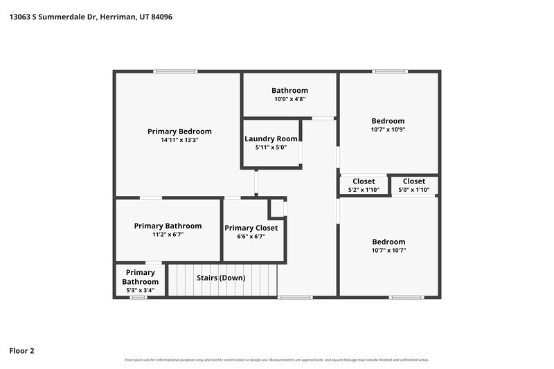 2,470/Mo, 13063 S Summerdale Dr Herriman, UT 84096 Floor Plan View 2