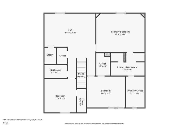2,295/Mo, 3174 S Hunter Farm Way Salt Lake City, UT 84128 Floor Plan View 2