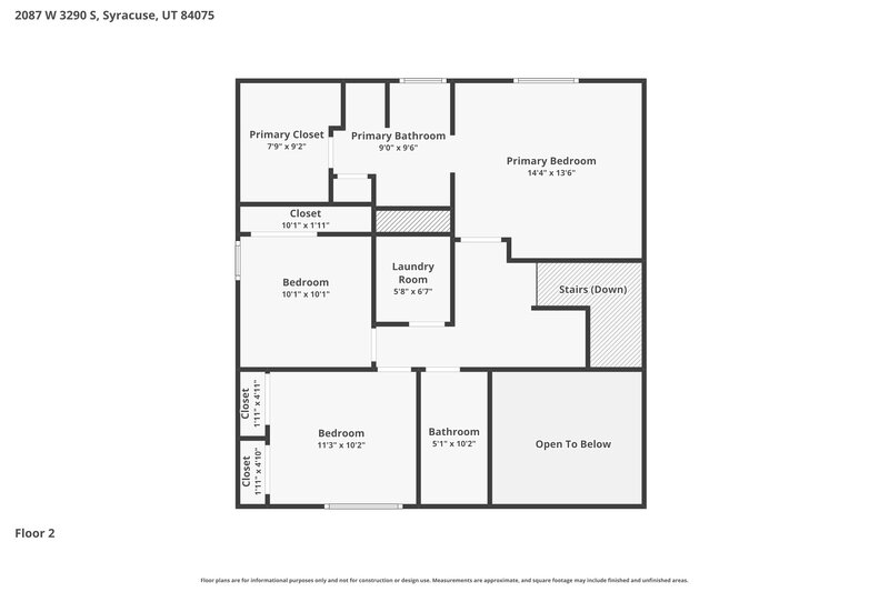 2,290/Mo, 2087 W 3290 S Syracuse, UT 84075 Floor Plan View 2