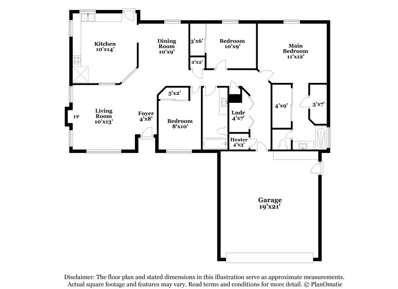 2,045/Mo, 5414 S 4000 W Roy, UT 84067 Floor Plan View