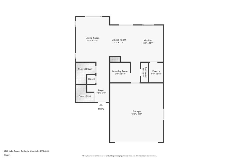1,860/Mo, 4762 E Lake Corner Dr Eagle Mountain, UT 84005 Floor Plan View