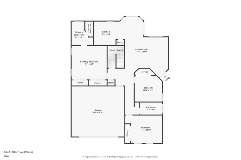 2,670/Mo, 1484 E 1230 S Provo, UT 84606 Floorplan View 2