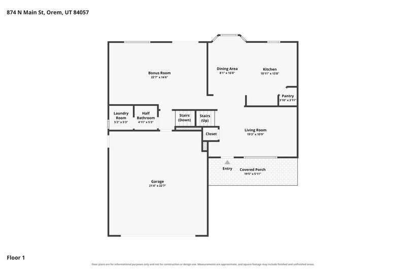 2,745/Mo, 874 N Main St Orem, UT 84057 Floor Plan View