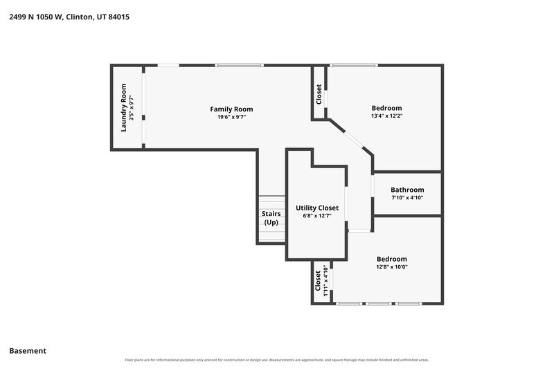 2,610/Mo, 2499 N 1050 W Clinton, UT 84015 Floor Plan View