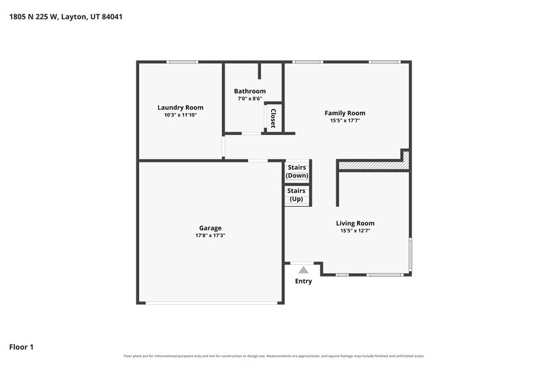 2,390/Mo, 1805 N 225 W Layton, UT 84041 Floor Plan View 2