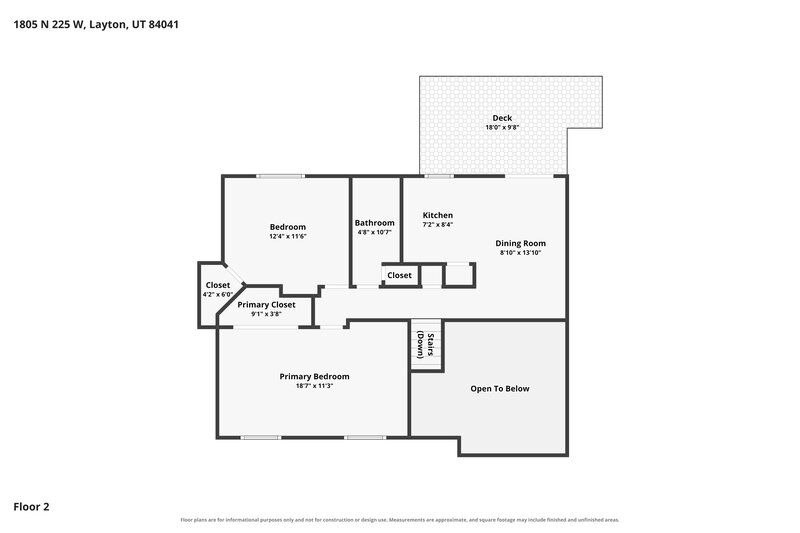 2,390/Mo, 1805 N 225 W Layton, UT 84041 Floor Plan View 3